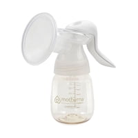 Youha - Saca Leche Manual Con Mamadera 210 Ml Y Tetina Boca Ancha Motherna Blanco