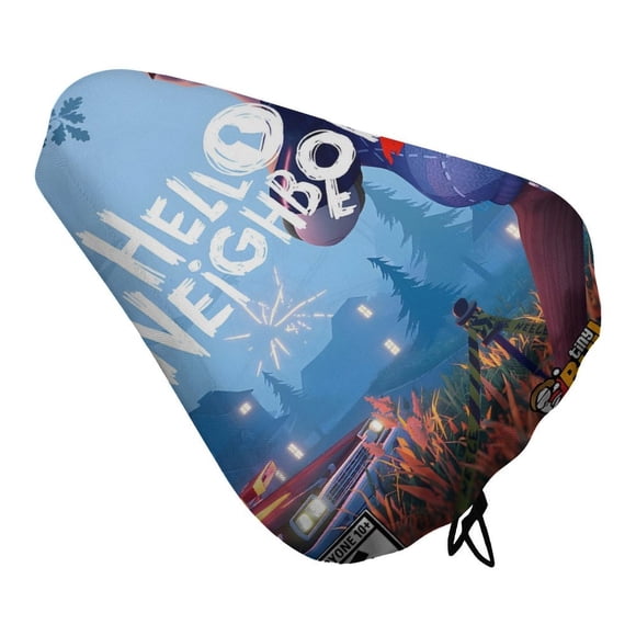 Hello Neighbor Funda de Asiento de Bicicleta Impermeable, Cojín Elástico Suave, Protector contra Lluvia, Polvo y UV