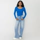 thumbnail image 4 of Body Mujer Manga Larga Botones Azul Corona, 4 of 5
