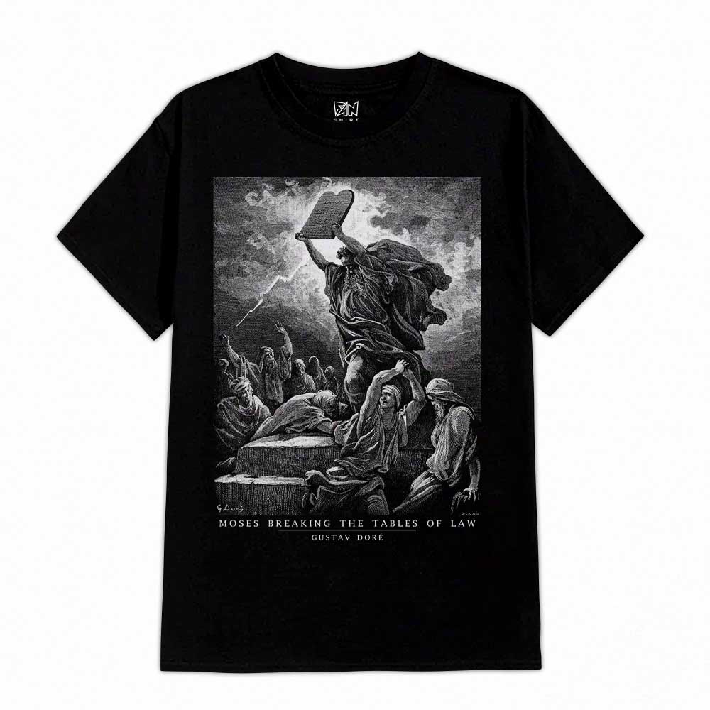 Fanshirt - Polera Estampada Dore Gustav Moses Breaking The Tables Of The Law