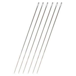 Magideal - 6 Piezas De Agujas Para Abalorios, Herramienta Para Abalorios De 30Cm, Agujas Para Abalorios De Hilo Grande, Agujas Giratorias Para Hacer