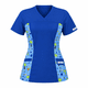 thumbnail image 1 of Delantal Mujer tela elasticada C/aplic. estampada al costado. Azul Rey, 1 of 3