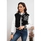 thumbnail image 1 of Chaqueta Corta Universitaria Mujer Gruesa Forro Piel Bolsillos 7582, 1 of 4
