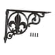 thumbnail image 1 of Soporte De Estante Decorativo De Dise?o Antiguo, Soporte De Esquina Negro, Soporte De Hierro Fundido, Estilo A, 1 of 5