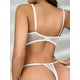 thumbnail image 2 of Erotic Floral Lace Lingerie Set, See Through Push Up Bra & Sheer Mesh Thong, Women's Sexy Lingerie & Underwear, 2 of 3