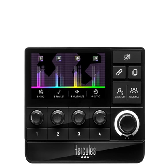 Mezclador De Audio USB Para PC Hercules Dj STREAM 200