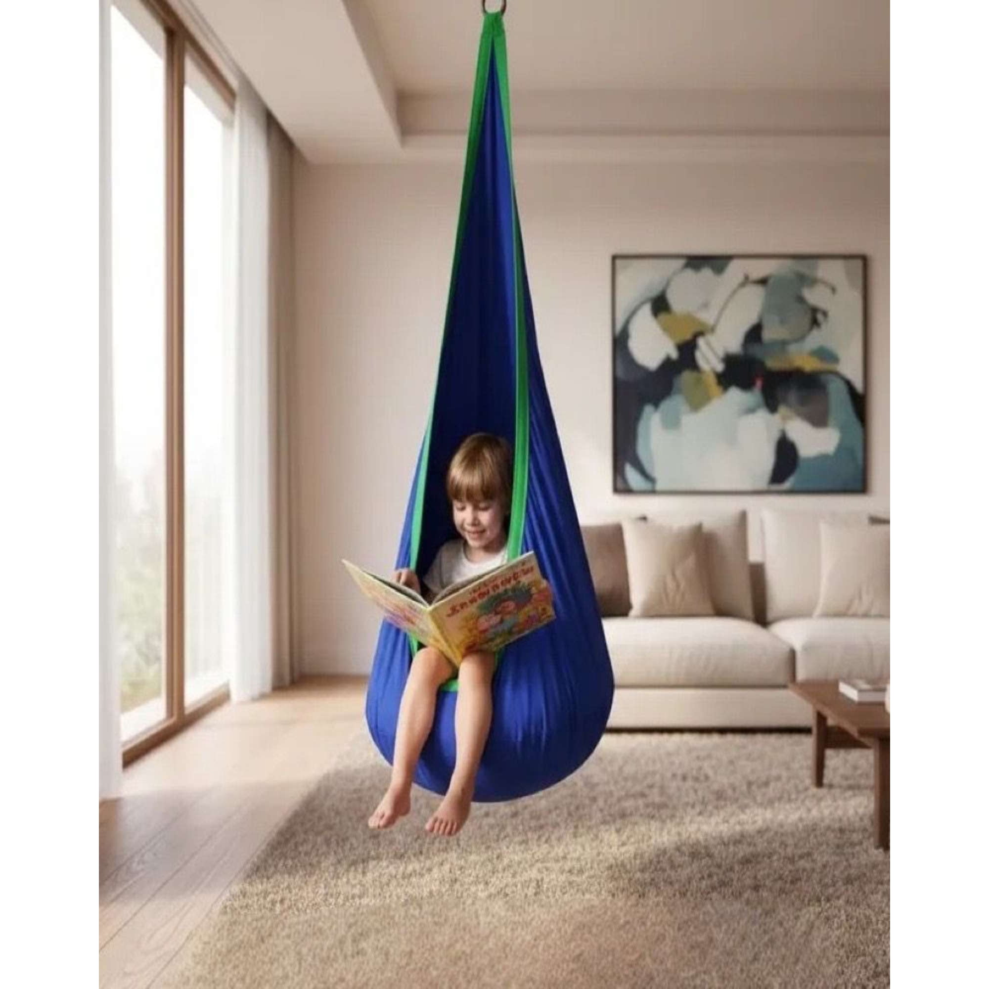 Genérico - Hamaca Columpio Con Cojin Niños Interior Y Exterior