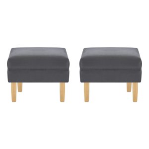 Bodevir - Set Pouf Sky 1C Felpa 05 Gris