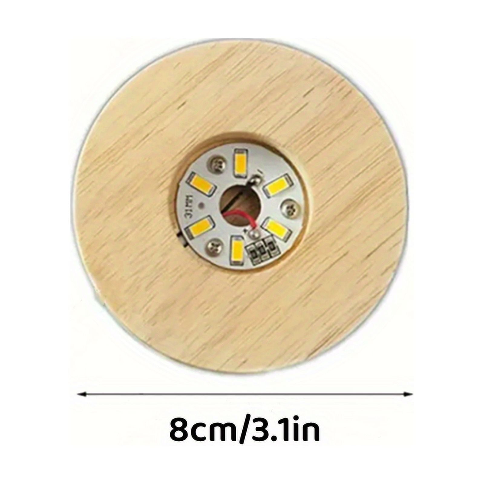 1 Pcs Wood Light Display Base Wooden LED Light Display Base Wood LED ...