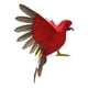 thumbnail image 1 of Aves Artificiales Emplumadas Loro Estatuilla Pájaro Escultura Para Pathway Patio Rojo, 1 of 5