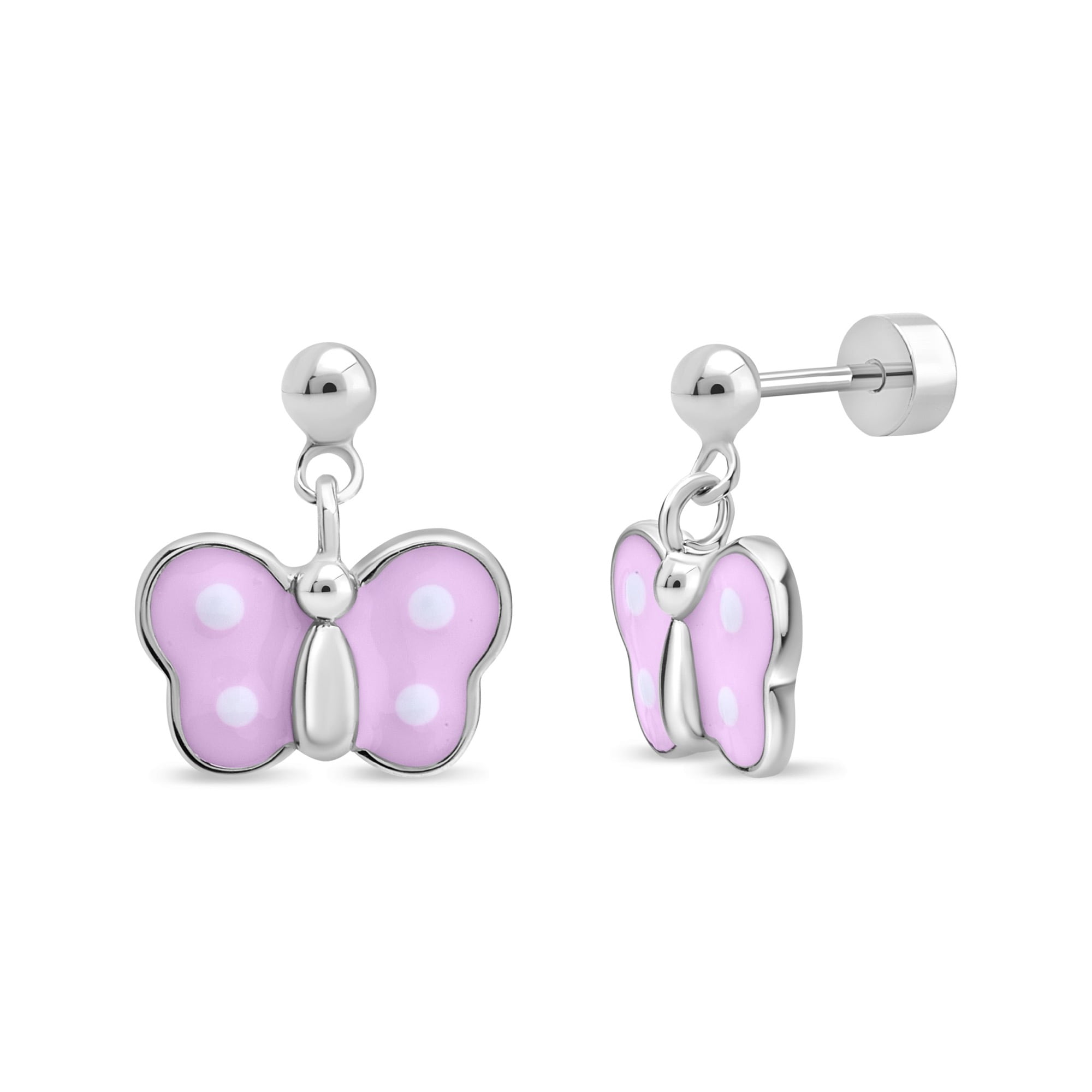 Tiana Joyas - Aros Mariposa Colgante Con Esmalte De Plata 925