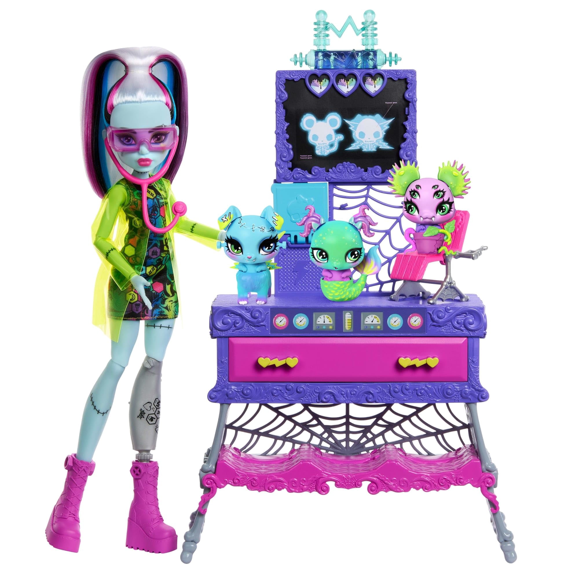 Set De Juego Monster High Crea Tu Mascota Monstruo Con Frankie Stein