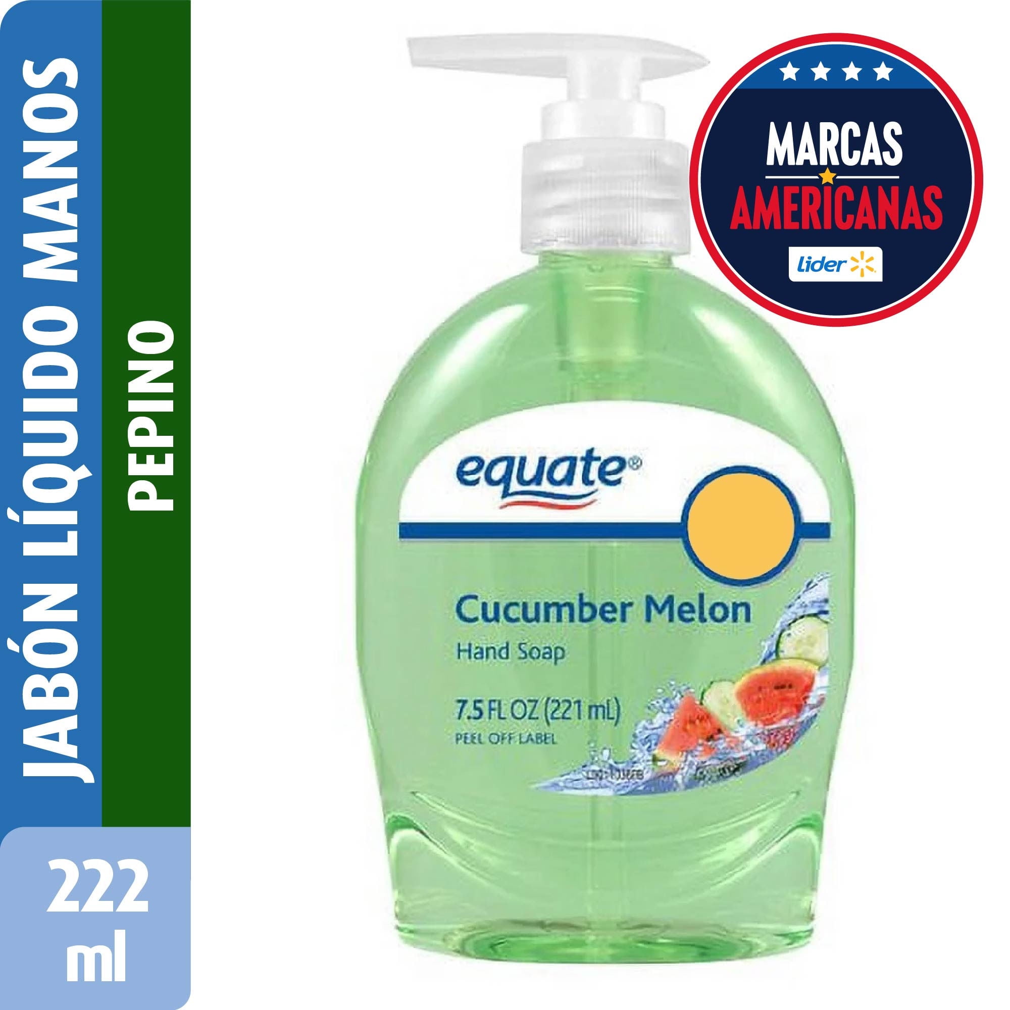 Jabón Líquido De Manos Pepino 222 ml Equate