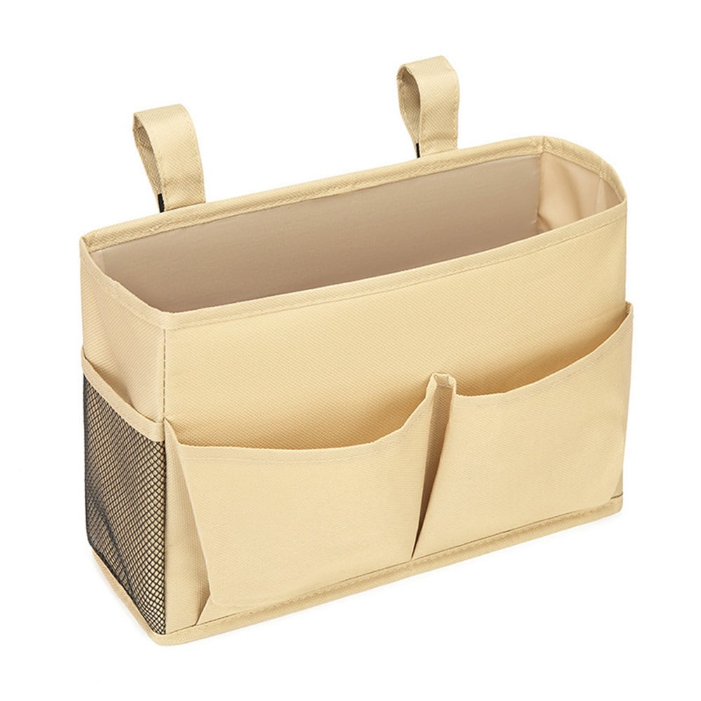 Xusx111 - Bolsa De Almacenamiento Al Lado De La Cama Para Camas Literas Y De Hospital (beige) Para Dormitorios Universitarios Habitaciones Cama, Cama De Hospital, Carriles De Cama De Bebé