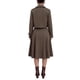 thumbnail image 3 of INSPIRE CHIC Conjunto de Falda de 2 Piezas para Mujer Blazer Dobladillo Asimétrico Vestido Midi de Cintura Alta Pequeño Café, 3 of 5