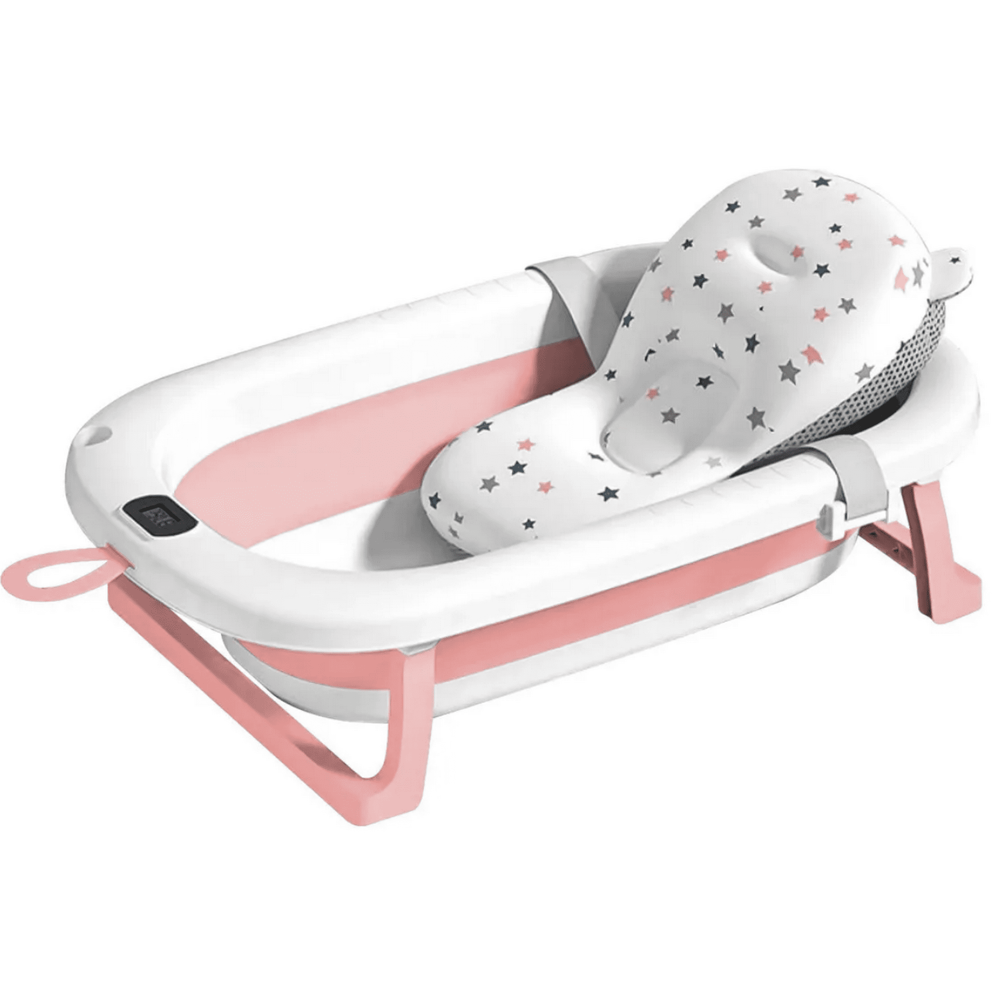 Genérico - Tina Bebe Bañera Plegable + Termometro + Malla De Cojin Baño