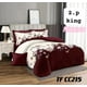 thumbnail image 1 of Cobertor de verano tipo quilt tamaño 2 Plazas Diseño Burdeo y Blanco con flores, 1 of 1