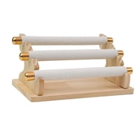 Magideal - Soporte De Exhibición De Anillos De 3 Niveles Estante De Exhibición De Joyería Soporte Organizador De Joyería Para Ventanas De Tienda Tocador De Mesa Blanco