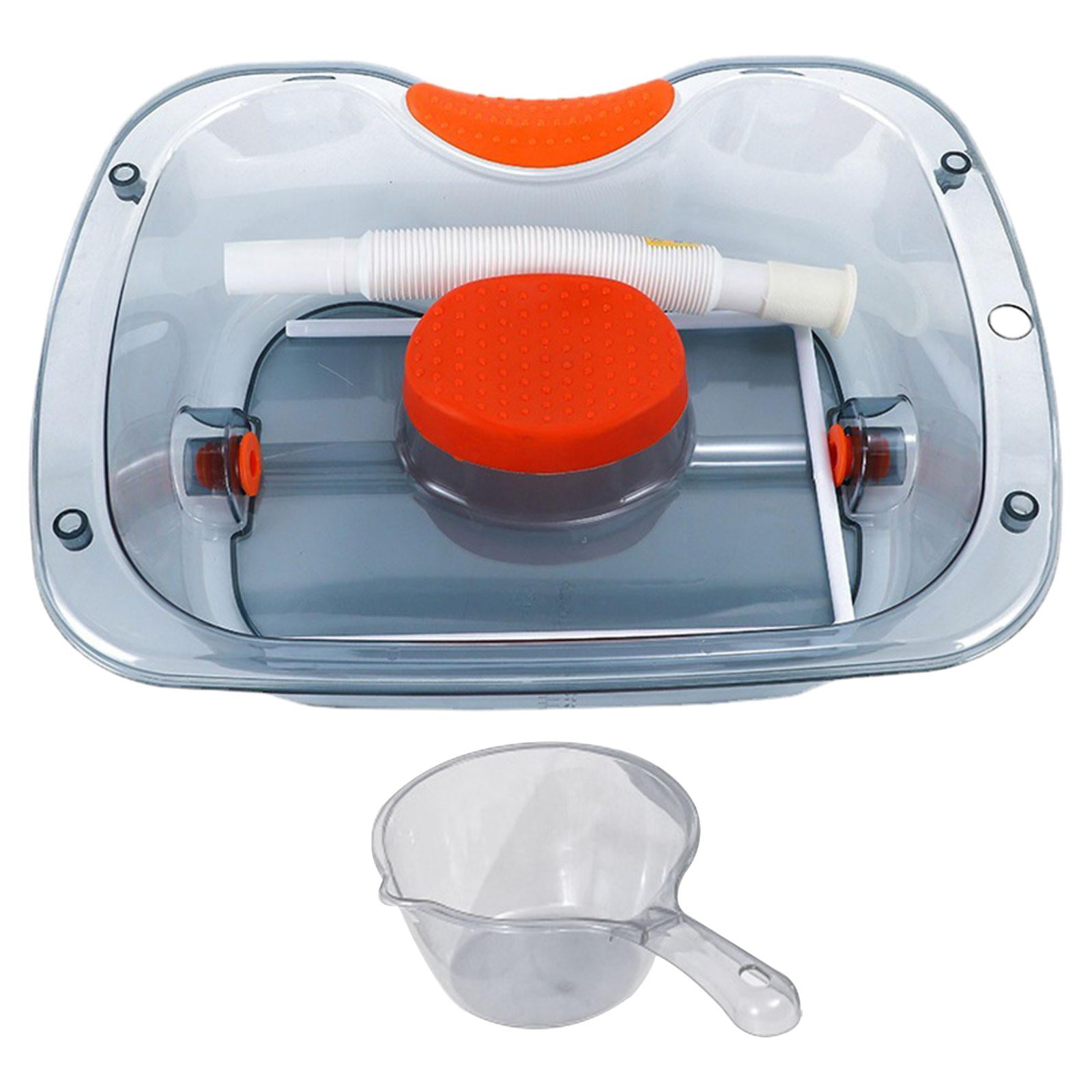 Ioensy - Lavabo Para Lavar El Cabello Con Tubería, Ayuda Para La Vida Diaria, Suministros De Lavado, Cuenco Para Champú, Estilo C