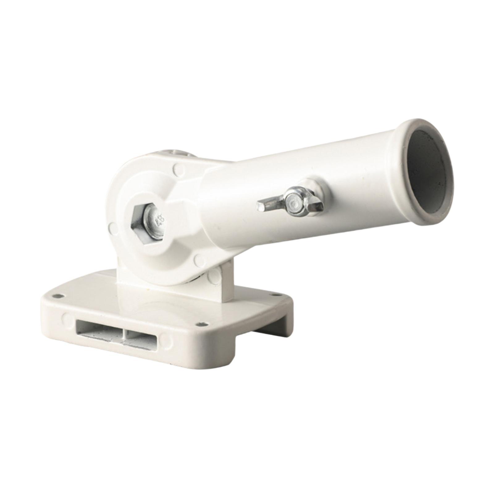 Magideal - Soporte Para Asta De Bandera, Montaje En Pared, Herrajes Metálicos, Ajustable, Premium, Accesorios, Soporte De Montaje Estable, Soporte Para Asta De B Blanco