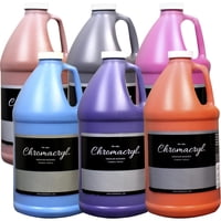 Paint Acrylic Chromacryl Students, Juego De 6 Colores Secundarios De 1,9 L