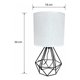 thumbnail image 2 of Lampara De Velador Lampara De Mesa Diseño Metal Geometrico blanco 1, 2 of 3