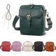 thumbnail image 1 of Bolso bandolera mujer retro piel sintética hombro mensajero cartera integrada ranuras tarjetas antirrobo, 1 of 8
