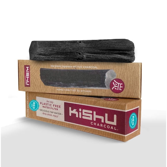 Filtro de agua Kishu Charcoal de carbón activado, paquete de 2