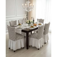 Mylhogar - Juego De 6 Fundas Para Sillas Diseño Turka De Lineas