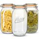 thumbnail image 1 of Frascos Mason Anwoi de boca ancha 1,9 L, paquete de 3, frasco de vidrio con tapas, 1 of 7