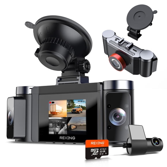 Rexing - C4 4-Channel Dash Cam with All-Around 1080p, Wi-Fi