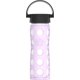 thumbnail image 1 of Botella de agua Lifefactory 473 ml de vidrio lila con tapa clásica, 1 of 4