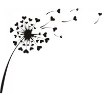 Rienda Libre Graphics - Decomural Love Heart Dandelion Ws-16227