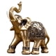 thumbnail image 1 of Estatua De Elefante Dorado Fengshui Escultura Estante De Escritorio Decoración Para El Hogar Estatuilla Pies Cerrados L, 1 of 5