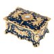 thumbnail image 5 of esmalte retro flor escultura baratijas cofre joyero organizador azul oscuro, 5 of 5