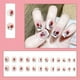 thumbnail image 2 of Glossy Square Press On Nails Short Fake Nails With Red Rose Design, Acrylic Full Cover False Nails For Women Nail Art, 2 of 2