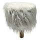 thumbnail image 2 of Puff Redondo Con Pelo Sintetico Para Niños Colores blanco, 2 of 3