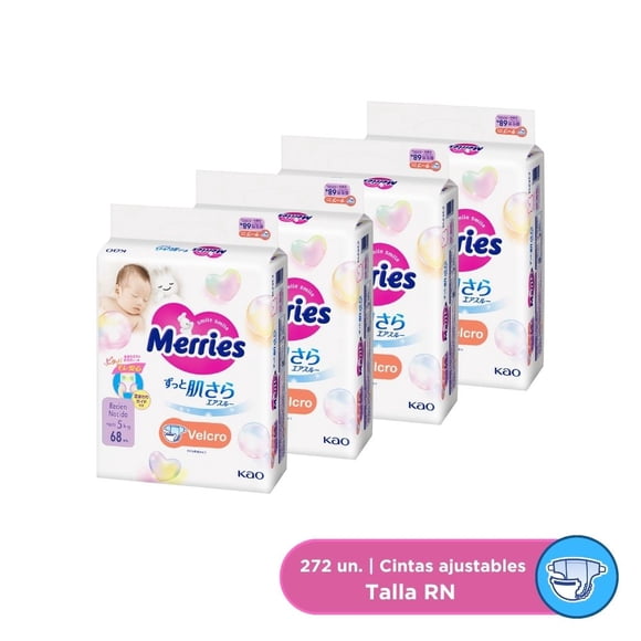 Pañales Merries "RN" 68x4 Super Jumbo (325062)