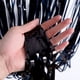 thumbnail image 1 of Xiao Hua Juego de 4 Piezas de Cortina de Lluvia Negra con Borlas Brillantes de 3.3ft x 8.2ft, Pantalla de Fondo para Fotos, Cumpleaños, Boda, Suministros de Decoración para Fiestas y Eventos Festivos, 1 of 4
