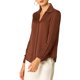 thumbnail image 4 of INSPIRE CHIC Camisas Elegantes para Mujer Cuello de Punta Manga Larga Blusa de Satén Suave Conjunto de Regreso a Clases para Maestras Marrón M, 4 of 7