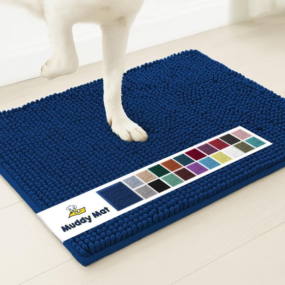 Alfombra Muddy Mat azul marino 61 × 91 cm absorbente de agua