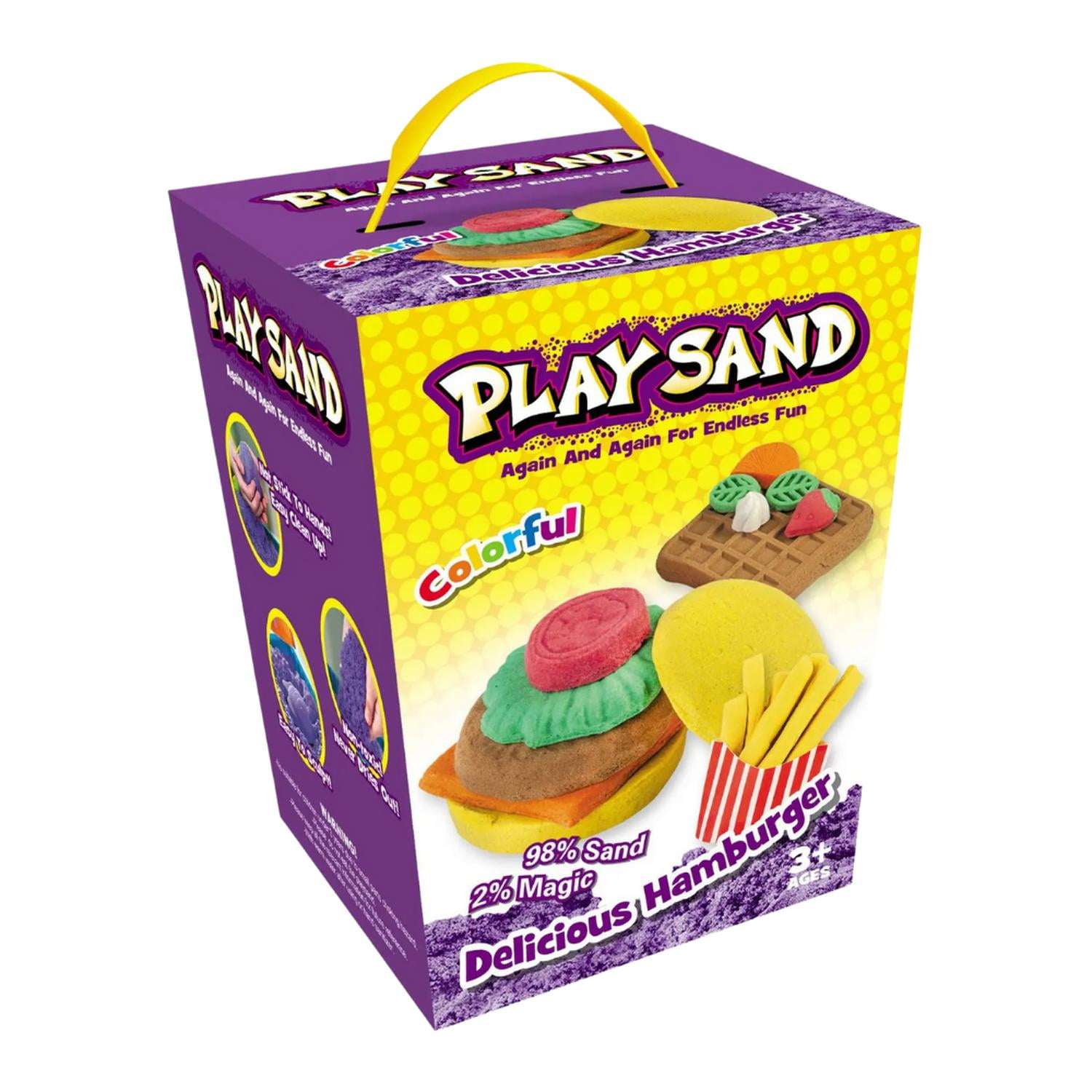 Fliperex - Set De Arena Magica Infantil Con Accesorios Y Moldes Variado Amarillo