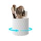 thumbnail image 1 of Cajón Giratorio 360° para Brochas de Maquillaje Imakmasion Blanco, 1 of 9