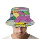 thumbnail image 4 of El Gran Show del Mono Uva Sombrero bucket para adultos, gorra de protección solar, sombrero de pescador plegable para viajes al aire libre, pesca y actividades de verano, 4 of 6