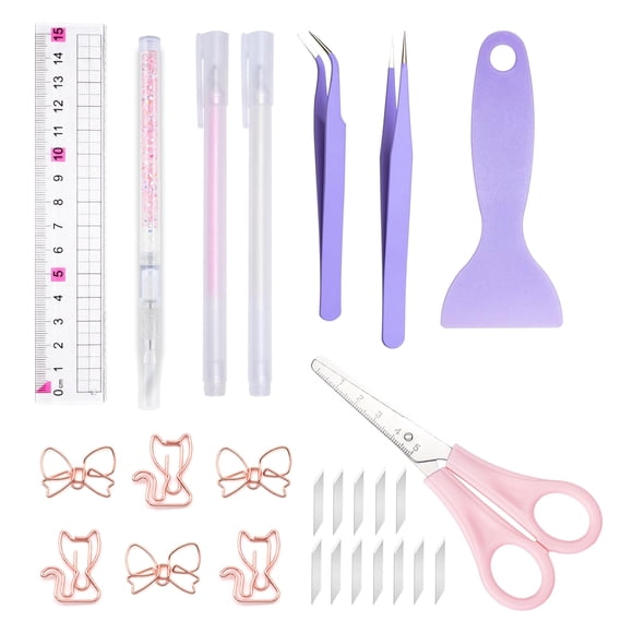 Herramientas de scrapbooking Arvakr, suministros para álbum de recortes con pinzas para stickers