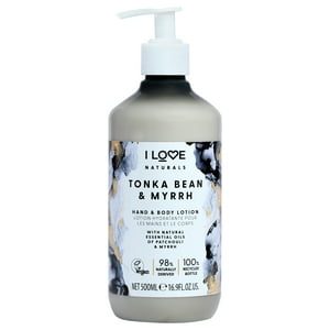 I Love Cosmetics - Loción Para Manos Y Cuerpo Naturals - Tonka Frijol Y Mirra De Para Mujeres - Loción Corporal