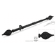 thumbnail image 5 of Barra De Cortina Extensible Negra 120-210cm Kit Con Soporte  Color Negro, 5 of 5