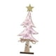 thumbnail image 2 of Decoración De Mesa De árbol De Navidad De Madera De 8,66 "H Para Ventana, Escritorio, Navidad, Color Rosa, 2 of 5