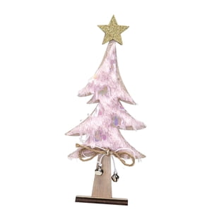 Magideal - Decoración De Mesa De De Navidad De Madera Pequeña Con Adornos De Campana 8.66 "" Escritorio En Casa, Ventana, Navidad Rosado