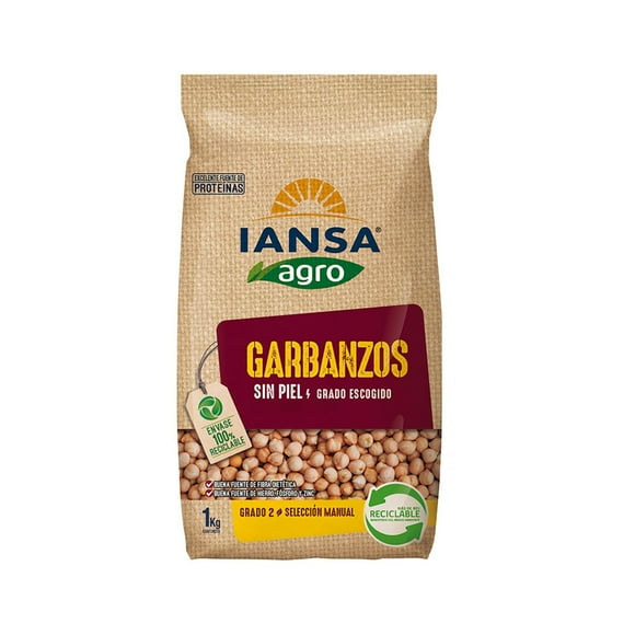 Garbanzos sin Piel Bolsa, 1 Kg